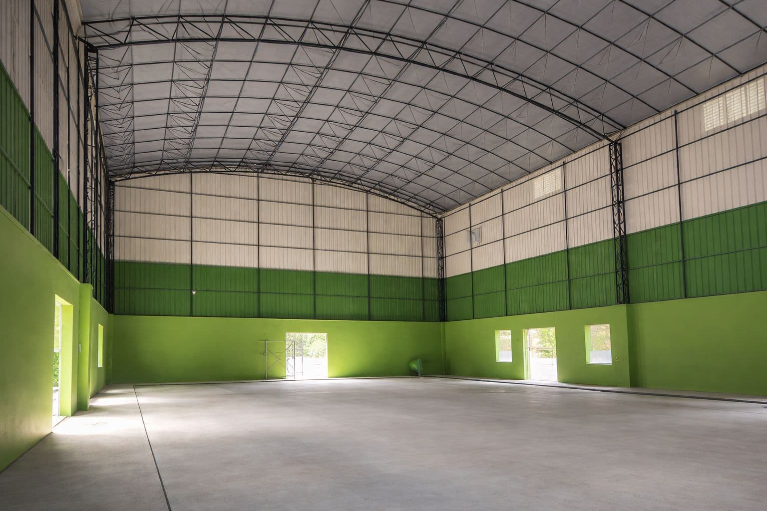 Indoor and outdoor stadium Image